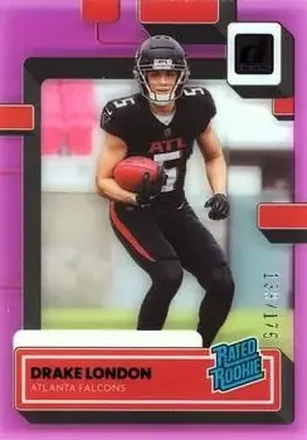 2022 Clearly Donruss - Purple #57 - Drake London - Atlanta Falcons