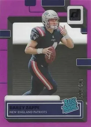 2022 Clearly Donruss - Purple #79 - Bailey Zappe - New England Patriots