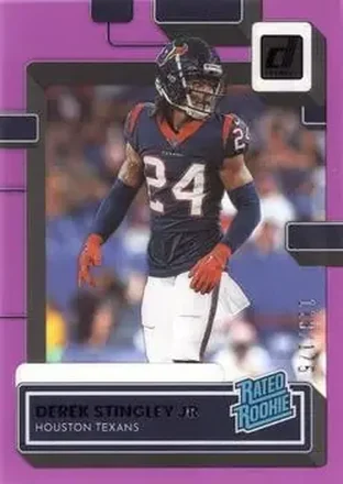 2022 Clearly Donruss - Purple #94 - Derek Stingley Jr. - Houston Texans