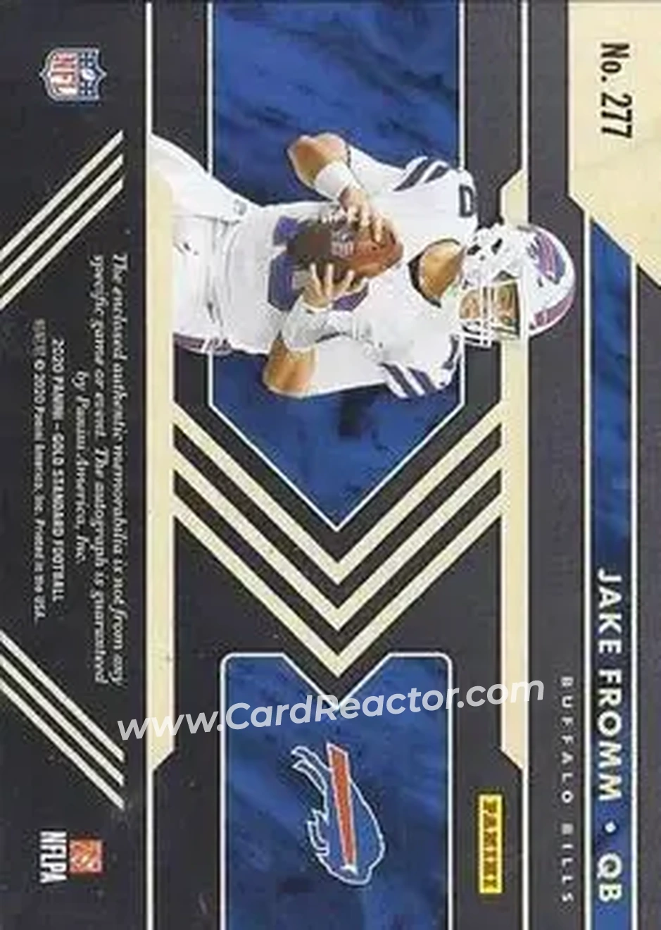 2020 Panini Gold Standard #277 - Jake Fromm - Buffalo Bills - Back