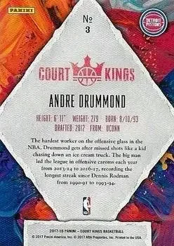 Back of Andre Drummond