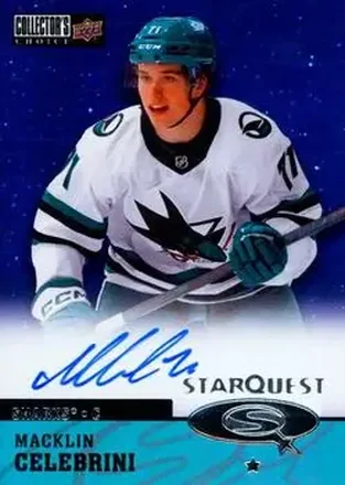 2024-25 Upper Deck Clear Cut - 1997-98 Collector's Choice Starquest #CSA-MC - Macklin Celebrini - San Jose Sharks