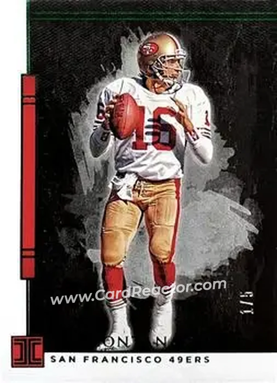 2020 Panini Impeccable - Emerald #88 - Joe Montana - San Francisco 49ers - Front