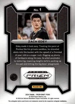 Back of Zach Edey