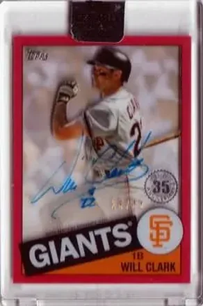 2020 Topps Clearly Authentic - 1985 Topps Baseball Autographs Red #TBA-WC - Will Clark - San Francisco Giants