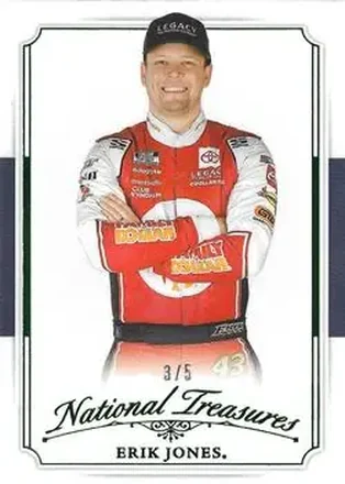 2025 Panini National Treasures - 2016 Throwback Green #8 - Erik Jones - Legacy Motor Club