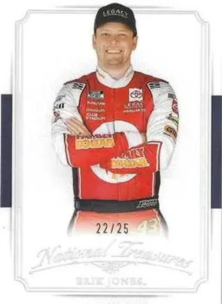 2025 Panini National Treasures - 2016 Throwback Holo Silver #8 - Erik Jones - Legacy Motor Club