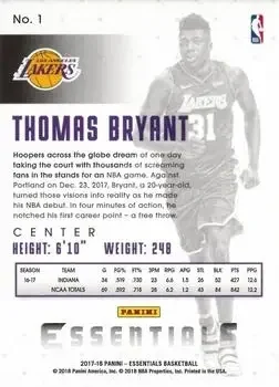 Back of Thomas Bryant