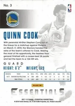 Back of Quinn Cook