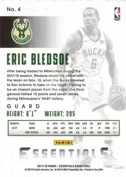 Back of Eric Bledsoe