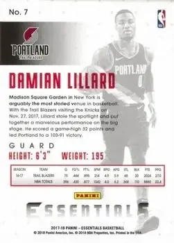 Back of Damian Lillard