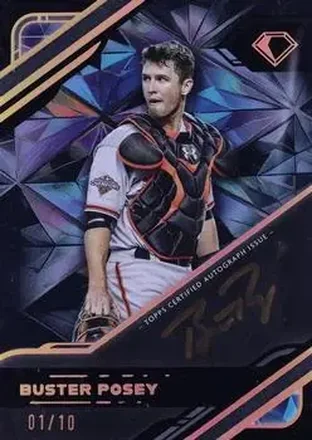 2025 Topps Diamond Icons - Black Polychromatink Autographs Black Parallel Gold Ink #BPA-BP - Buster Posey - San Francisco Giants