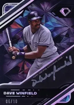 2025 Topps Diamond Icons - Black Polychromatink Autographs Black Parallel Silver Ink #BPA-DW - Dave Winfield - New York Yankees