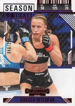 2025 Panini Contenders PFL - Season Ticket Red #37 - Dakota Ditcheva