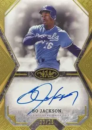 2025 Topps Tier One - Tier One Talent Autographs #TOTA-BJ - Bo Jackson - Kansas City Royals