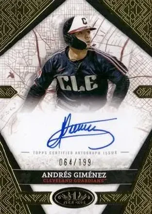 2025 Topps Tier One - City Connect Signatures #CCS-AG - Andrés Giménez - Cleveland Guardians