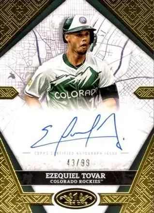2025 Topps Tier One - City Connect Signatures #CCS-ET - Ezequiel Tovar - Colorado Rockies