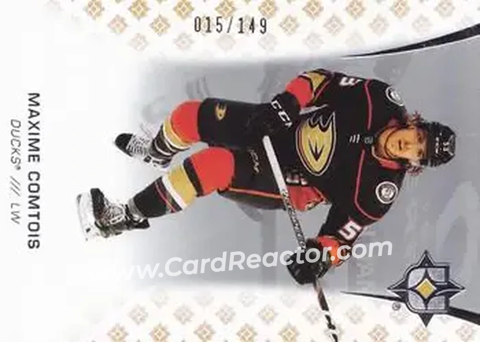 2020-21 Upper Deck Ultimate Collection #11 - Maxime Comtois - Anaheim Ducks - Front 2020-21 Upper Deck Ultimate Collection #11 - Maxime Comtois - Anaheim Ducks - Front