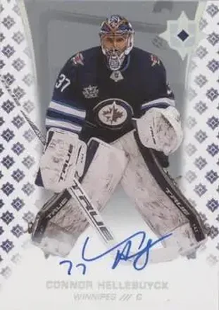 2020-21 Upper Deck Ultimate Collection - Autographs #17 - Connor Hellebuyck - Winnipeg Jets