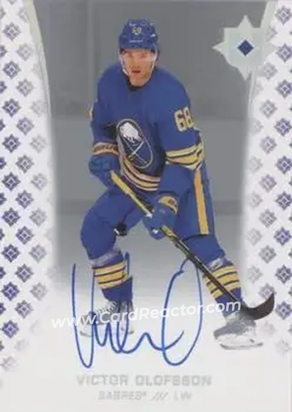 2020-21 Upper Deck Ultimate Collection - Autographs #37 - Victor Olofsson - Buffalo Sabres - Front 2020-21 Upper Deck Ultimate Collection - Autographs #37 - Victor Olofsson - Buffalo Sabres - Front