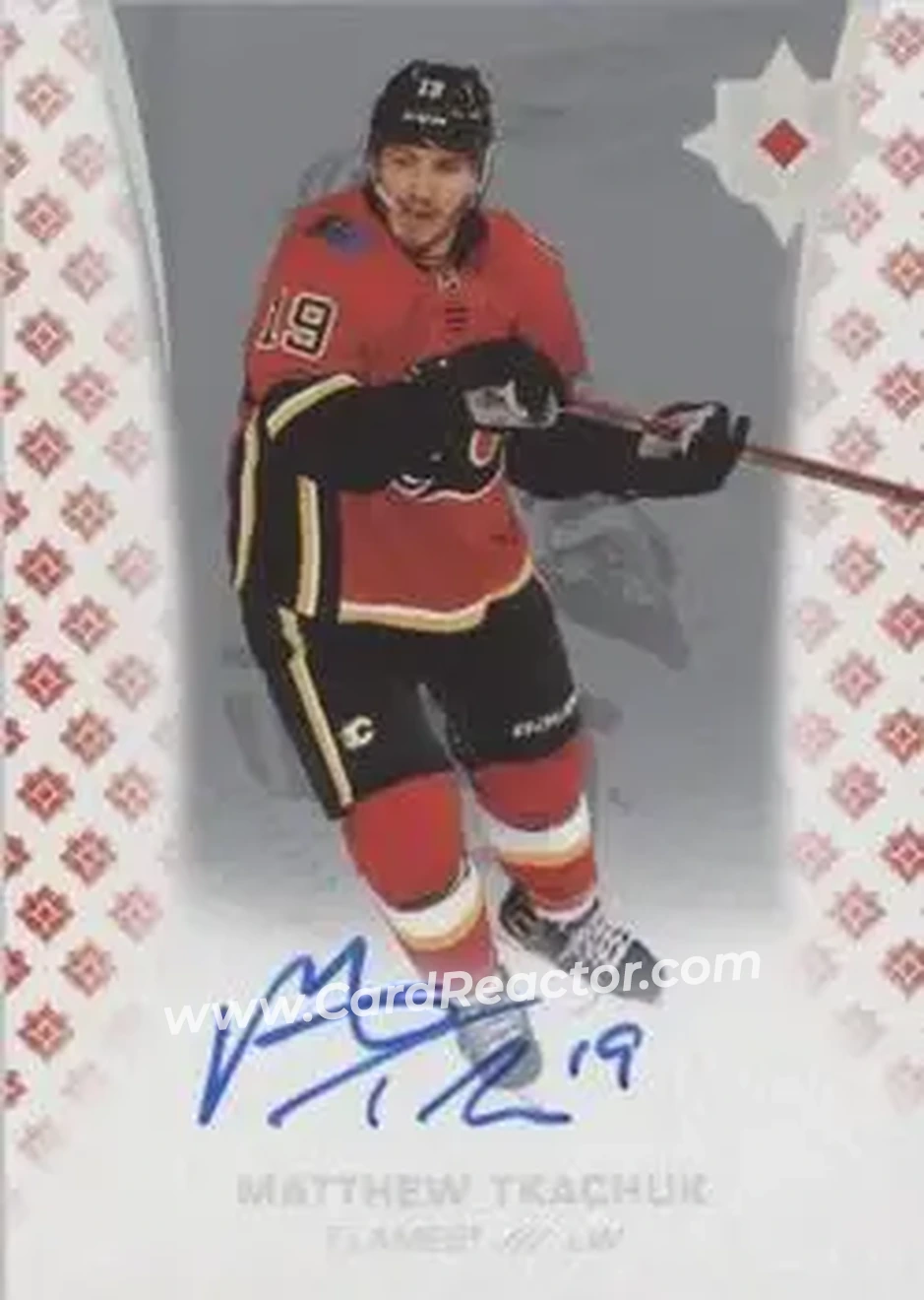 2020-21 Upper Deck Ultimate Collection - Autographs #71 - Matthew Tkachuk - Calgary Flames - Front 2020-21 Upper Deck Ultimate Collection - Autographs #71 - Matthew Tkachuk - Calgary Flames - Front