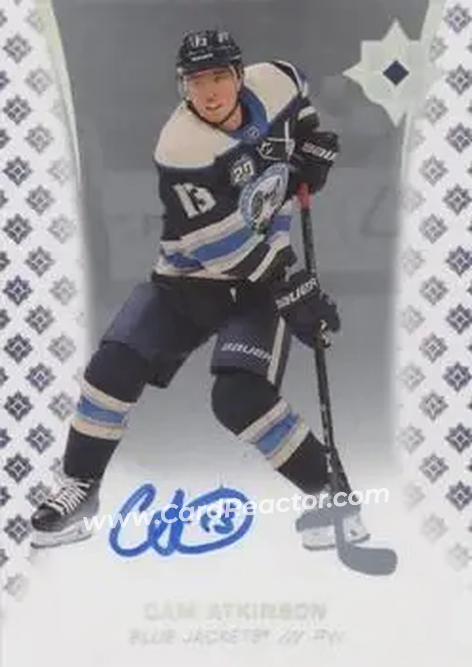 2020-21 Upper Deck Ultimate Collection - Autographs #74 - Cam Atkinson - Columbus Blue Jackets - Front