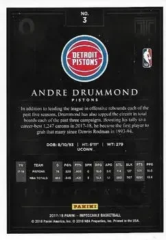 Back of Andre Drummond