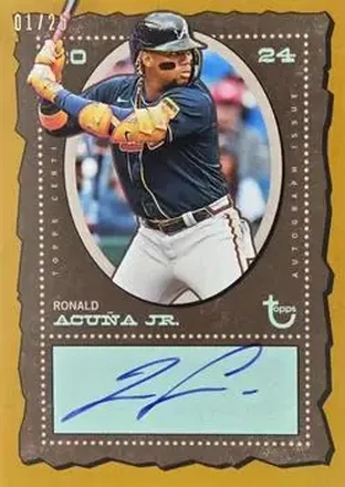 2024 Topps Brooklyn Collection - Autographs Gold #AC-RAC - Ronald Acuña Jr. - Atlanta Braves