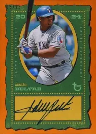 2024 Topps Brooklyn Collection - Autographs Orange #AC-AB - Adrian Beltré - Texas Rangers