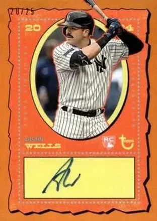 2024 Topps Brooklyn Collection - Autographs Orange #AC-AW - Austin Wells - New York Yankees