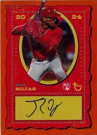 2024 Topps Brooklyn Collection - Autographs Orange #AC-JROJ - Johan Rojas - Philadelphia Phillies