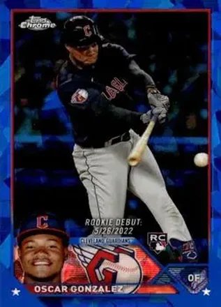 2023 Topps Chrome Update Sapphire Edition #USCS315 - Óscar González - Cleveland Guardians