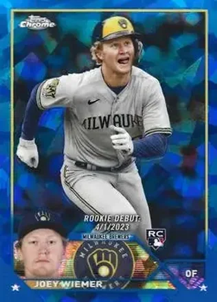 2023 Topps Chrome Update Sapphire Edition #USCS316 - Joey Wiemer - Milwaukee Brewers