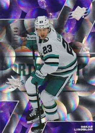 2023-24 SPx - Parallax Purple #74 - Oskar Lindblom - San Jose Sharks