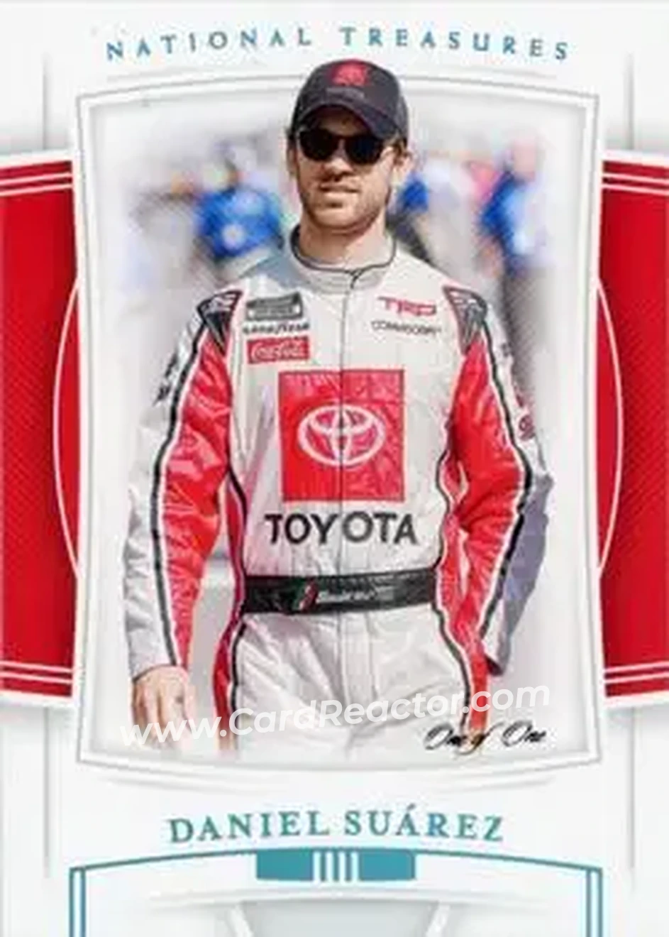 2020 Panini National Treasures - Holo Platinum Blue #4 - Daniel Suarez - Gaunt Brothers Racing - Front