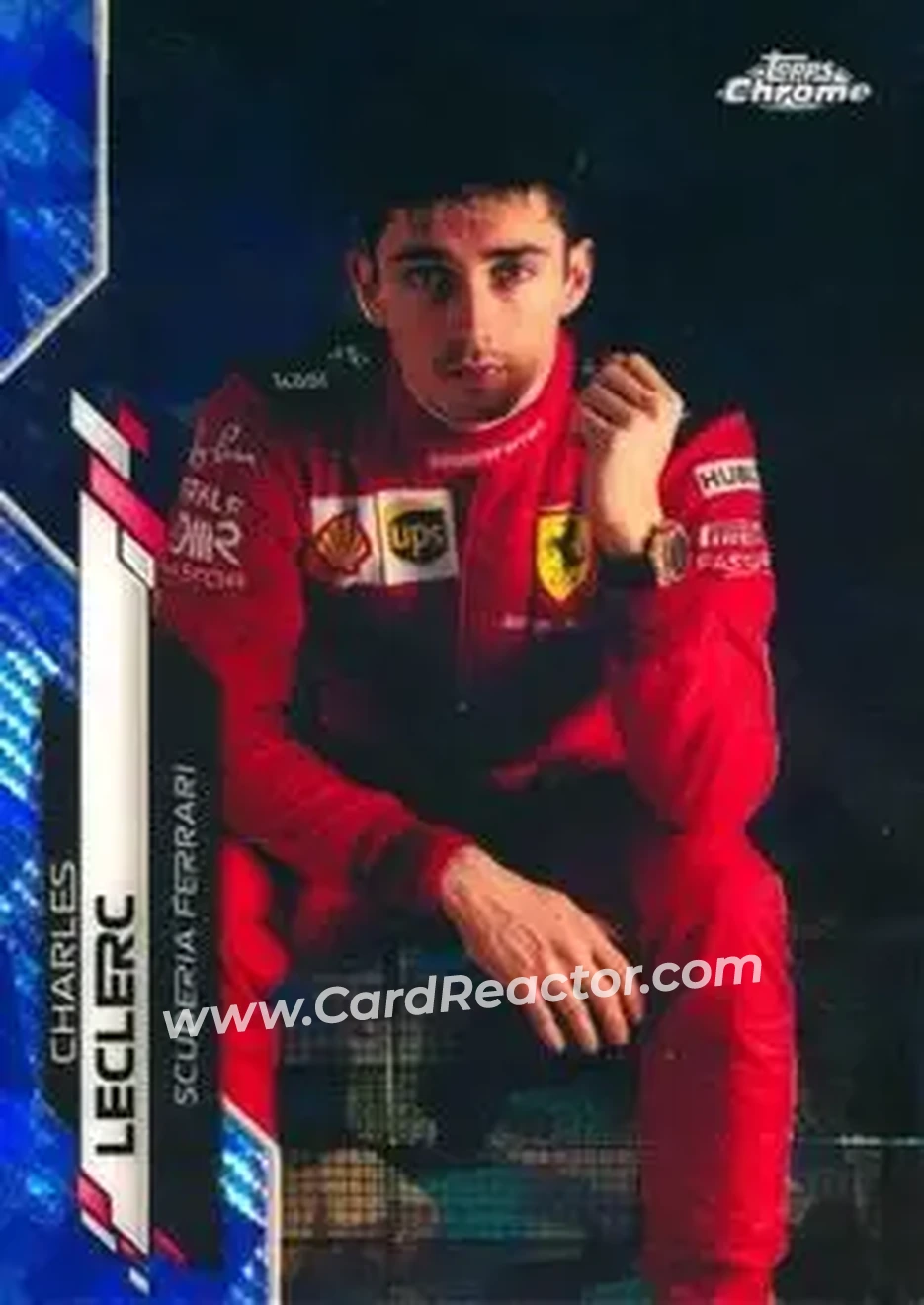 2020 Topps Chrome Sapphire Edition Formula 1 #4b - Charles Leclerc - Scuderia Ferrari - Front
