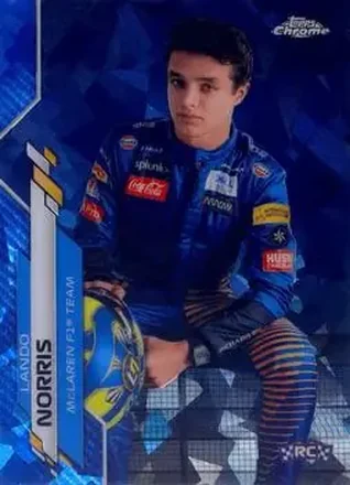 2020 Topps Chrome Sapphire Edition Formula 1 #7b - Lando Norris - McLaren F1