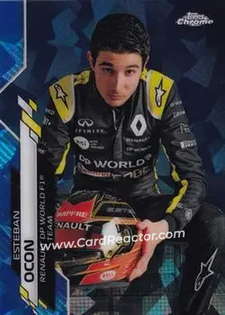 2020 Topps Chrome Sapphire Edition Formula 1 #10b - Esteban Ocon - Renault DP World F1 - Front