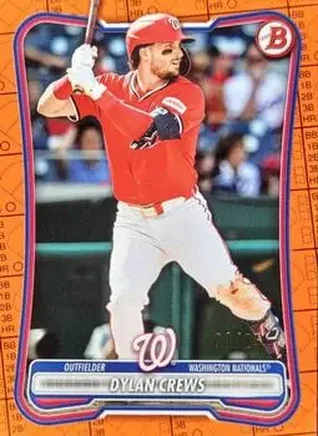 2026 Bowman - Orange Pattern #54 - Dylan Crews - Washington Nationals