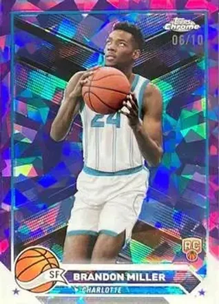 2023-24 Topps Chrome Sapphire Edition - Purple #127 - Brandon Miller - Charlotte Hornets