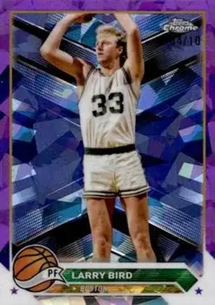 2023-24 Topps Chrome Sapphire Edition - Purple #175 - Larry Bird - Boston Celtics
