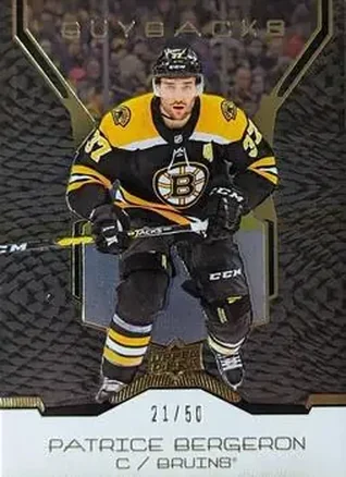 2019-20 Upper Deck Buybacks - Gold #30 - Patrice Bergeron - Boston Bruins
