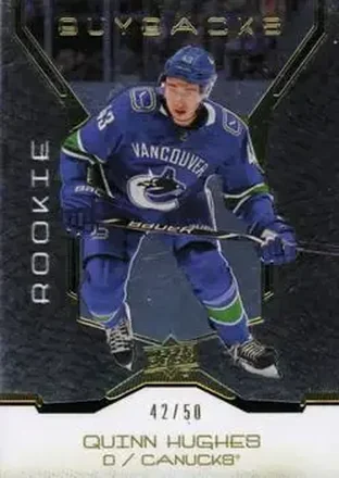 2019-20 Upper Deck Buybacks - Gold #45 - Quinn Hughes - Vancouver Canucks