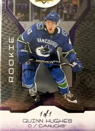 2019-20 Upper Deck Buybacks - Purple #45 - Quinn Hughes - Vancouver Canucks