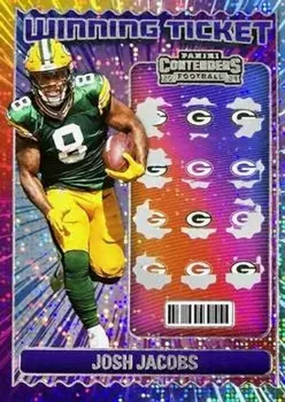 2024 Panini Contenders - Winning Ticket #15 - Josh Jacobs - Green Bay Packers