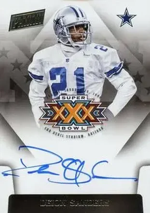 2018 Panini One - Super Bowl Signatures #SBXXX-DS - Deion Sanders - Dallas Cowboys