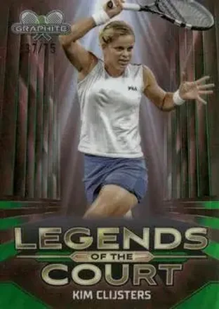 2024 Topps Graphite - Legends of the Court Green Refractor #LOC-KC - Kim Clijsters