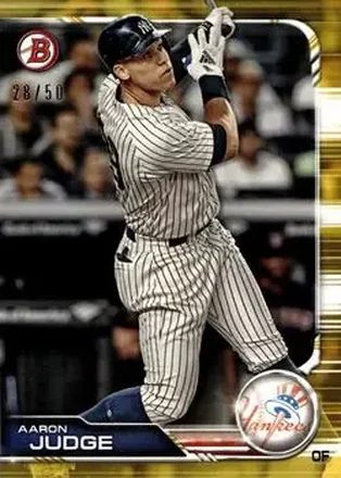 2019 Bowman - Gold #16 - Aaron Judge - New York Yankees
