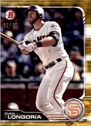 2019 Bowman - Gold #59 - Evan Longoria - San Francisco Giants