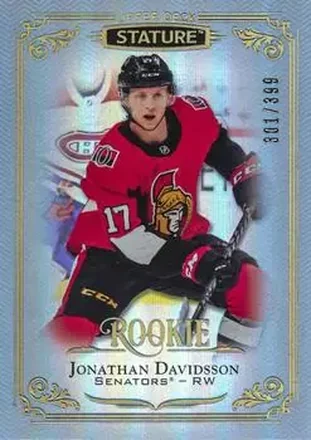2019-20 Upper Deck Stature #108 - Jonathan Davidsson - Ottawa Senators